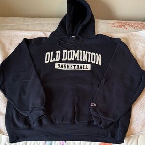 Champion Navy Blue Men's Hoodie with White Print